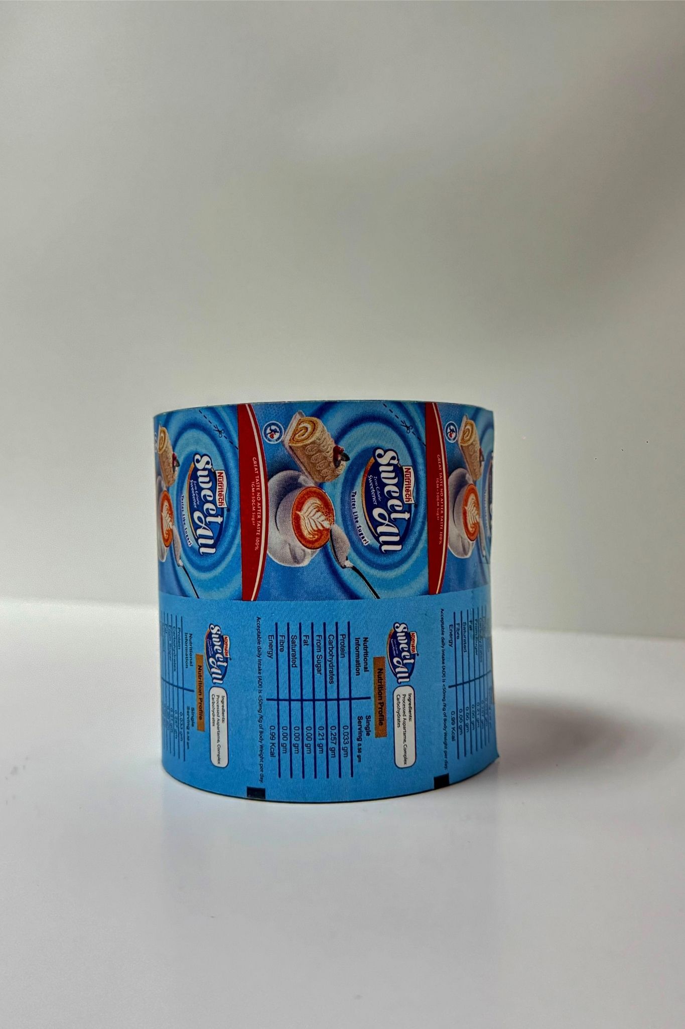 Printed food wrapper film roll