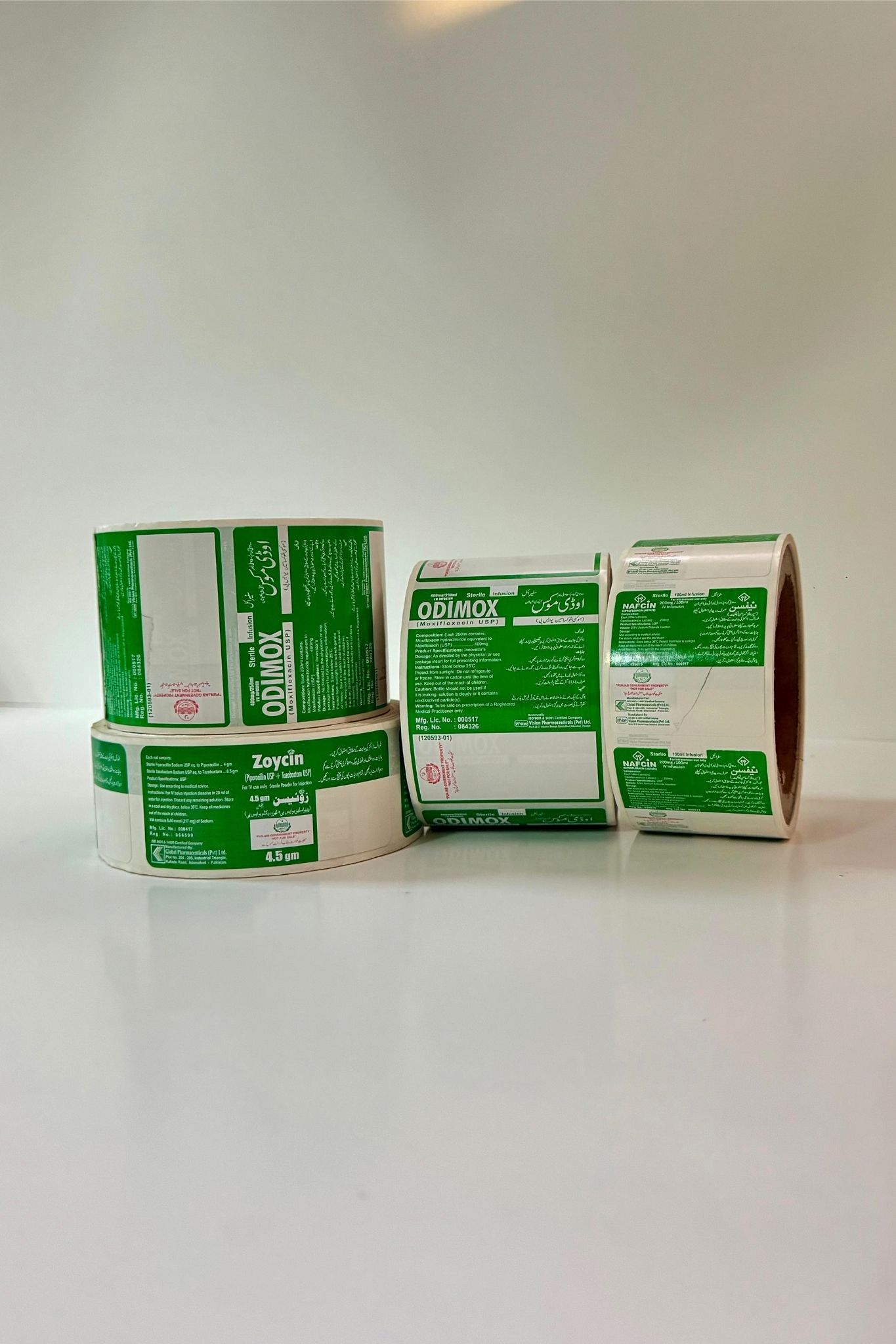 Odimox and Zoycin labels