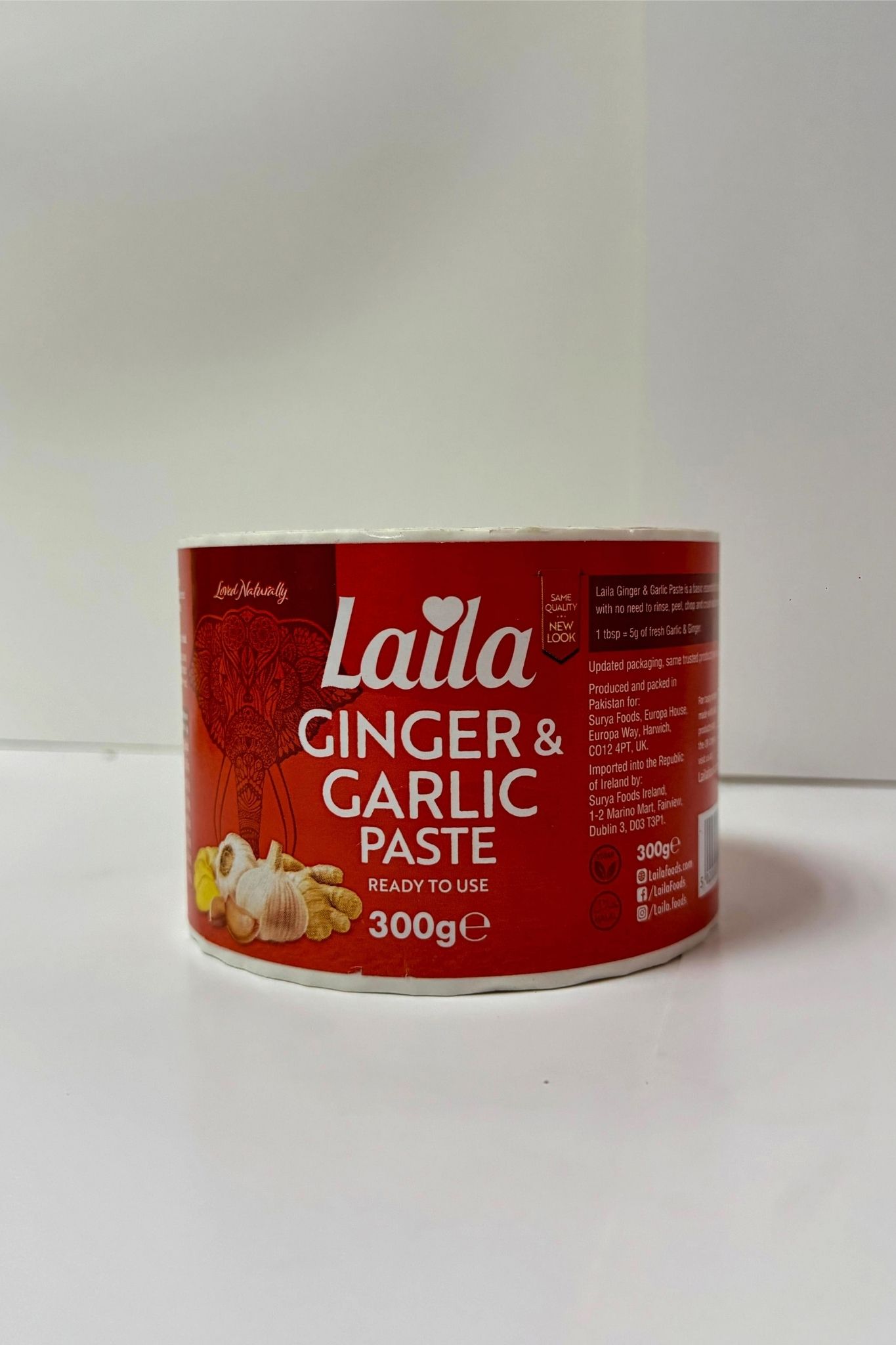 Laila ginger garlic paste label roll