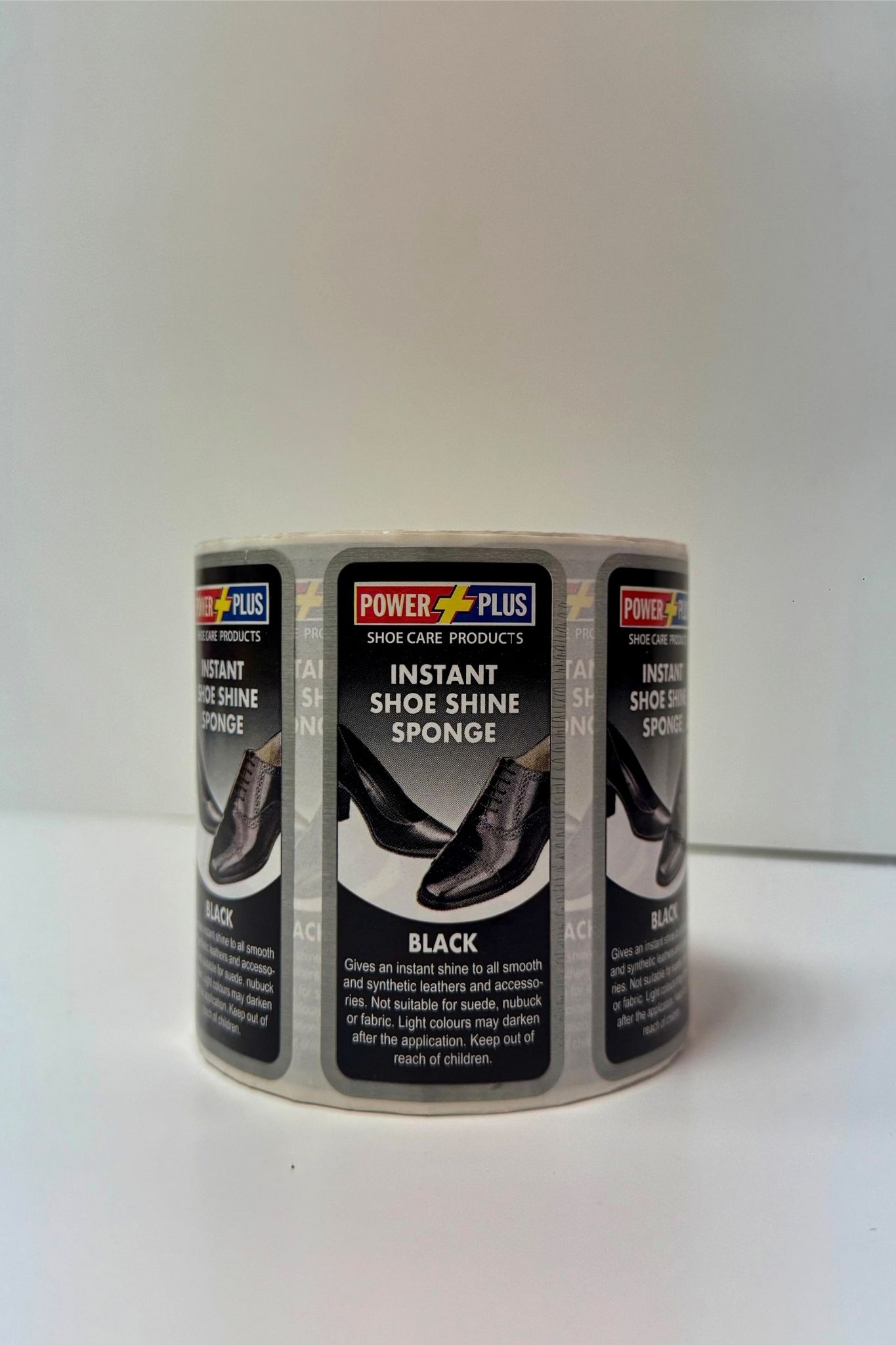 Power Plus shoe shine black label roll