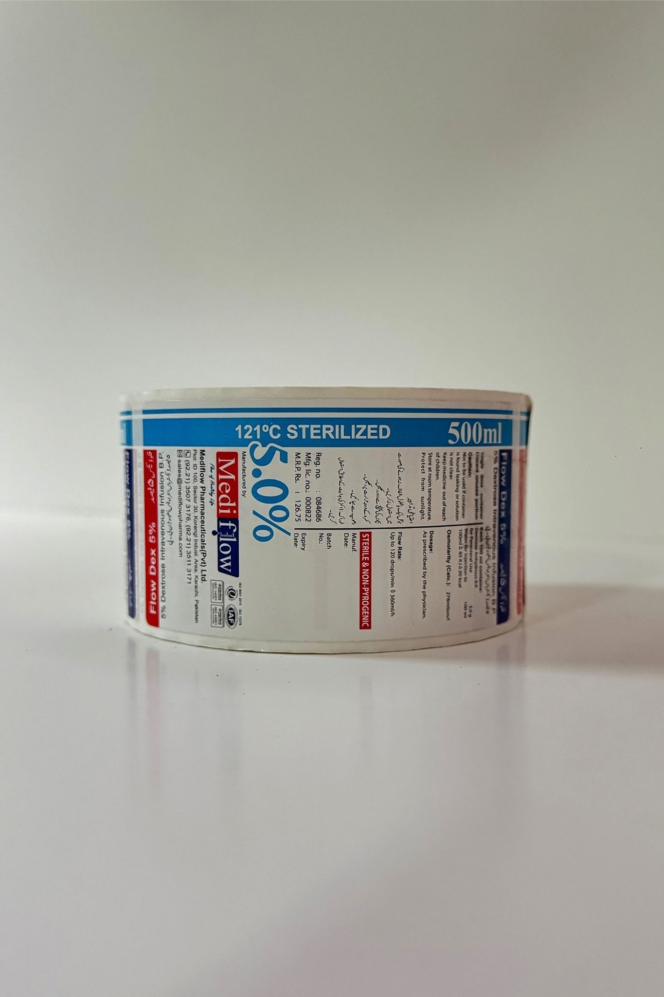 Medi Flow dextrose IV label