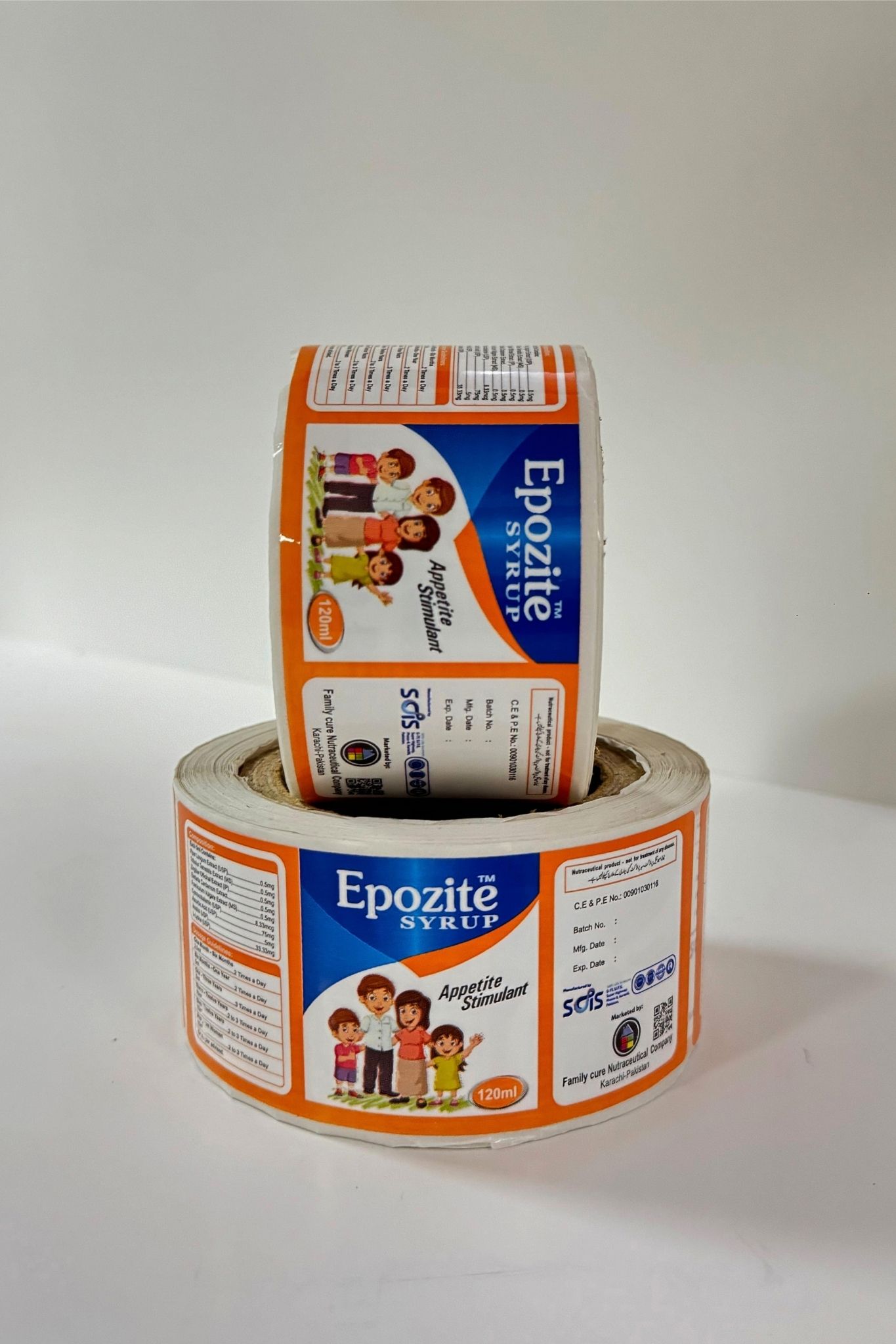 Epozite syrup label roll